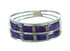 Genuine Sterling Silver Magenta Turquoise Opal Inlay Ring Size 4-1/2 AX89943